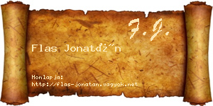 Flas Jonatán névjegykártya